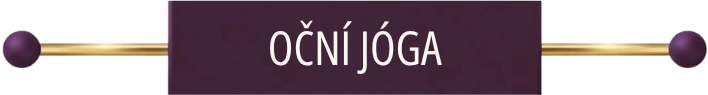 Předěl sekce: Magazín Umění živé esence – kategorie Oční jóga s technikami pro jasný pohled a relaxaci očí.