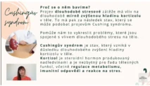 Odborný výklad farmaceutky o&nbsp;Cushingově syndromu a&nbsp;vlivu dlouhodobě zvýšeného kortizolu na&nbsp;tělo pro&nbsp;kurz hormonální jógy certifikované lektorky Martiny Bajerové.