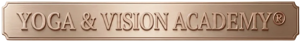 Luxusní Rose Gold banner s&nbsp;logem Yoga & Vision Academy® pro&nbsp;certifikované kurzy a&nbsp;školení instruktorek face yogy.