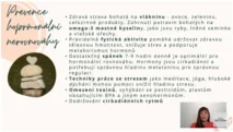 Odborný výklad farmaceutky o&nbsp;prevenci hormonální nerovnováhy prostřednictvím stravy, spánku a&nbsp;cirkadiánních rytmů pro&nbsp;kurz hormonální jógy certifikované lektorky Martiny Bajerové.